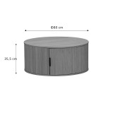 Tavolinë kafeje Scandi pakoworld MDF në nuancë natyrale D80x35.5cm