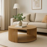Tavolinë kafeje Heavenly pakoworld MDF natyrale D83x38cm