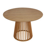 Tavolinë ngrënieje Domonic pakoworld natyrale D120x75cm