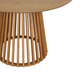 Tavolinë ngrënieje Domonic pakoworld natyrale D120x75cm