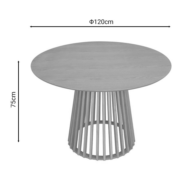 Tavolinë ngrënieje Domonic pakoworld natyrale D120x75cm