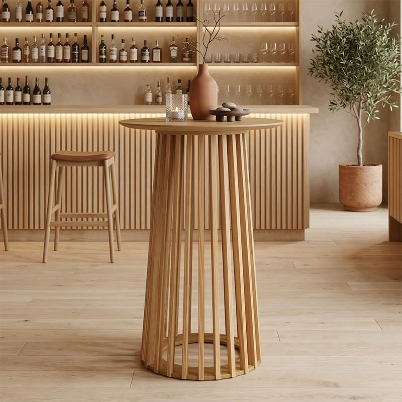 Tavolinë bari Domonic pakoworld MDF natyrale D60x105cm