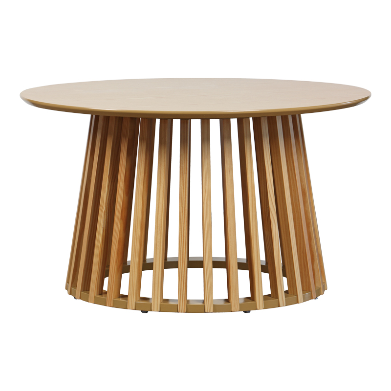 Tavolinë kafeje Domonic pakoworld mdf/pw në ngjyrë natyrale D80x45cm