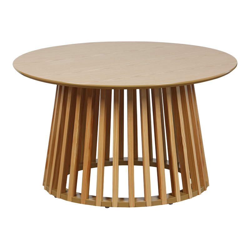 Tavolinë kafeje Domonic pakoworld mdf/pw në ngjyrë natyrale D80x45cm