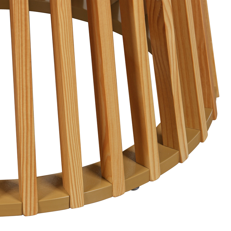 Tavolinë kafeje Domonic pakoworld mdf/pw në ngjyrë natyrale D80x45cm