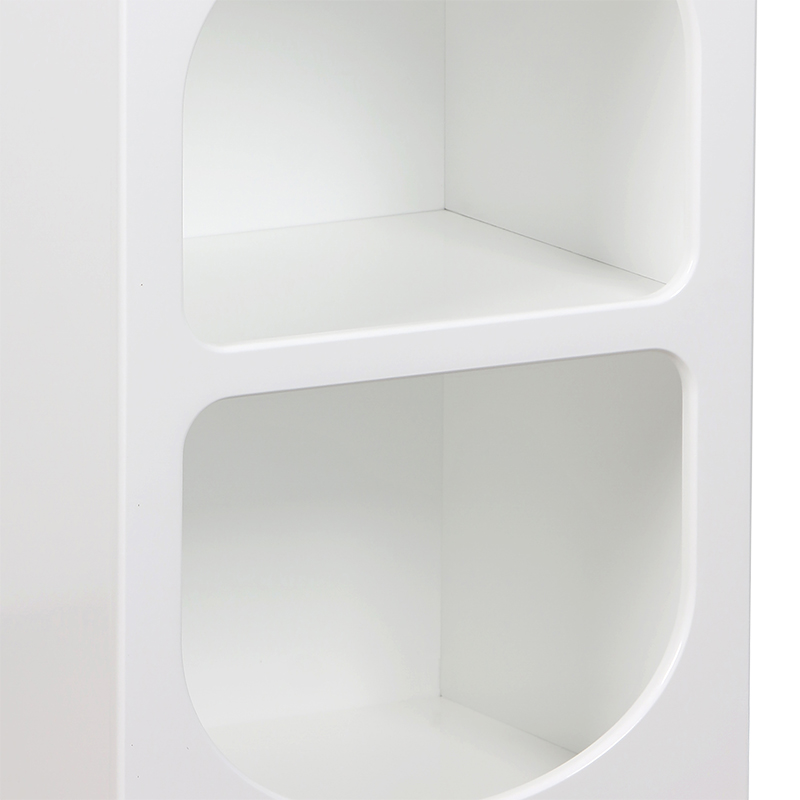 Komodinë rafti Emersi pakoworld MDF në ngjyrë të bardhë 40x32x70cm