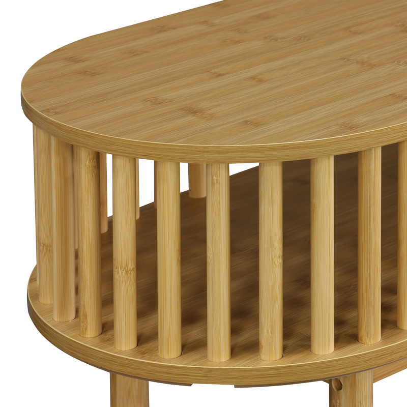 Konsolë Nodial pakoworld MDF/Bambu në ngjyrë natyrale 120x39x85cm