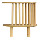 Komodinë Nodial pakoworld MDF/Bambu në ngjyrë natyrale D40x40cm