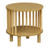 Komodinë Nodial pakoworld MDF/Bambu në ngjyrë natyrale D40x40cm