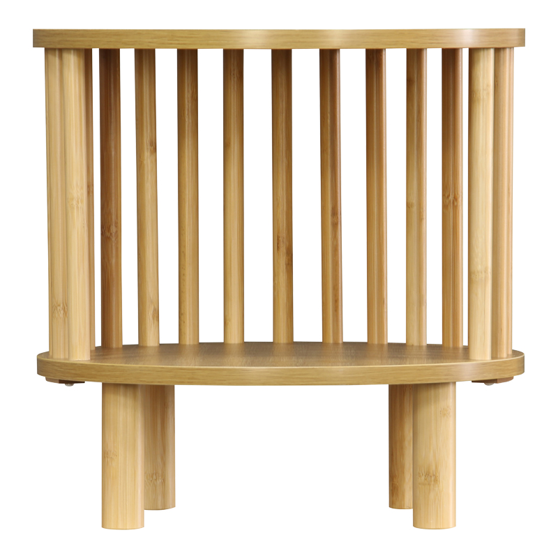 Komodinë Nodial pakoworld MDF/Bambu në ngjyrë natyrale D40x40cm