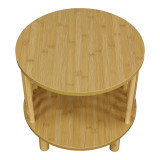 Komodinë Nodial pakoworld MDF/Bambu në ngjyrë natyrale D40x40cm