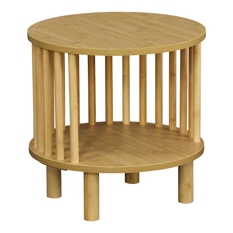 Komodinë Nodial pakoworld MDF/Bambu në ngjyrë natyrale D40x40cm