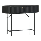 Konsolë Zakro pakoworld MDF-metal në nuancë të zezë 100x35x75cm