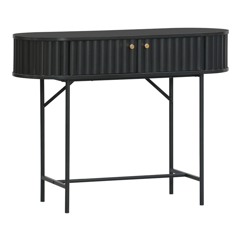 Konsolë Zakro pakoworld MDF-metal në nuancë të zezë 100x35x75cm
