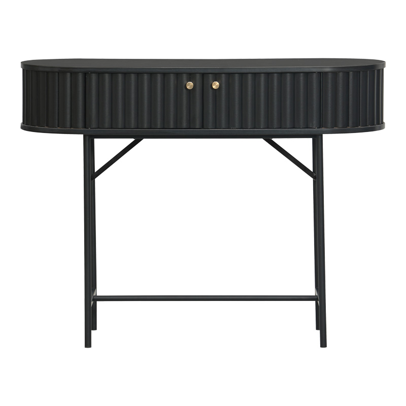 Konsolë Zakro pakoworld MDF-metal në nuancë të zezë 100x35x75cm