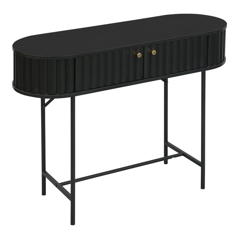 Konsolë Zakro pakoworld MDF-metal në nuancë të zezë 100x35x75cm