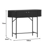 Konsolë Zakro pakoworld MDF-metal në nuancë të zezë 100x35x75cm