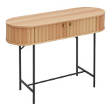 Konsolë Zakro pakoworld MDF-metal në nuancë lisi 80x30x70cm