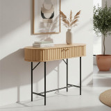 Konsolë Zakro pakoworld MDF-metal në nuancë lisi 80x30x70cm