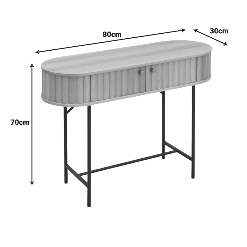 Konsolë Zakro pakoworld MDF-metal në nuancë lisi 80x30x70cm