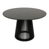 Tavolinë ngrënieje Domonic pakoworld MDF në ngjyrë të zezë D120x75cm