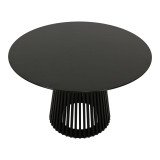 Tavolinë ngrënieje Domonic pakoworld MDF në ngjyrë të zezë D120x75cm