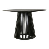 Tavolinë ngrënieje Domonic pakoworld MDF në ngjyrë të zezë D120x75cm