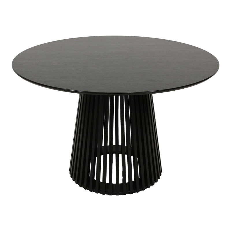 Tavolinë ngrënieje Domonic pakoworld MDF në ngjyrë të zezë D120x75cm