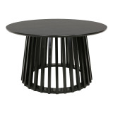 Tavolinë kafeje Domonic pakoworld mdf në ngjyrë të zezë D80x45cm
