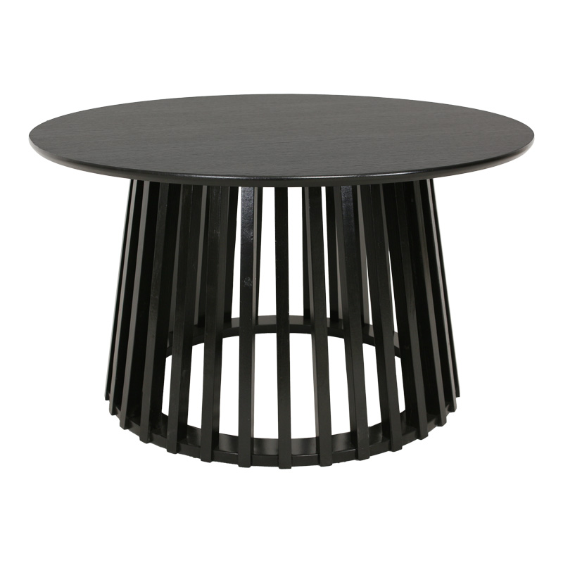 Tavolinë kafeje Domonic pakoworld mdf në ngjyrë të zezë D80x45cm