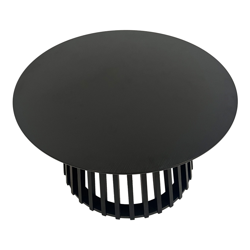 Tavolinë kafeje Domonic pakoworld mdf në ngjyrë të zezë D80x45cm