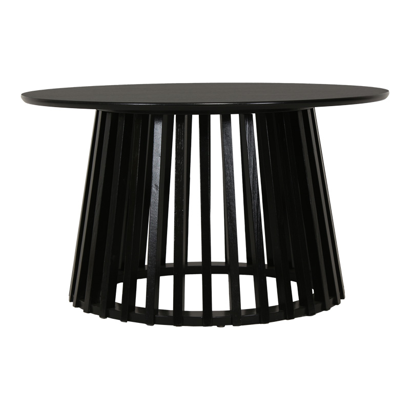 Tavolinë kafeje Domonic pakoworld mdf në ngjyrë të zezë D80x45cm
