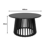 Tavolinë kafeje Domonic pakoworld mdf në ngjyrë të zezë D80x45cm