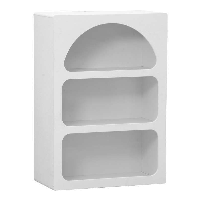 Bibliotekë Emersi pakoworld mdf në ngjyrë të bardhë 70x35x100cm