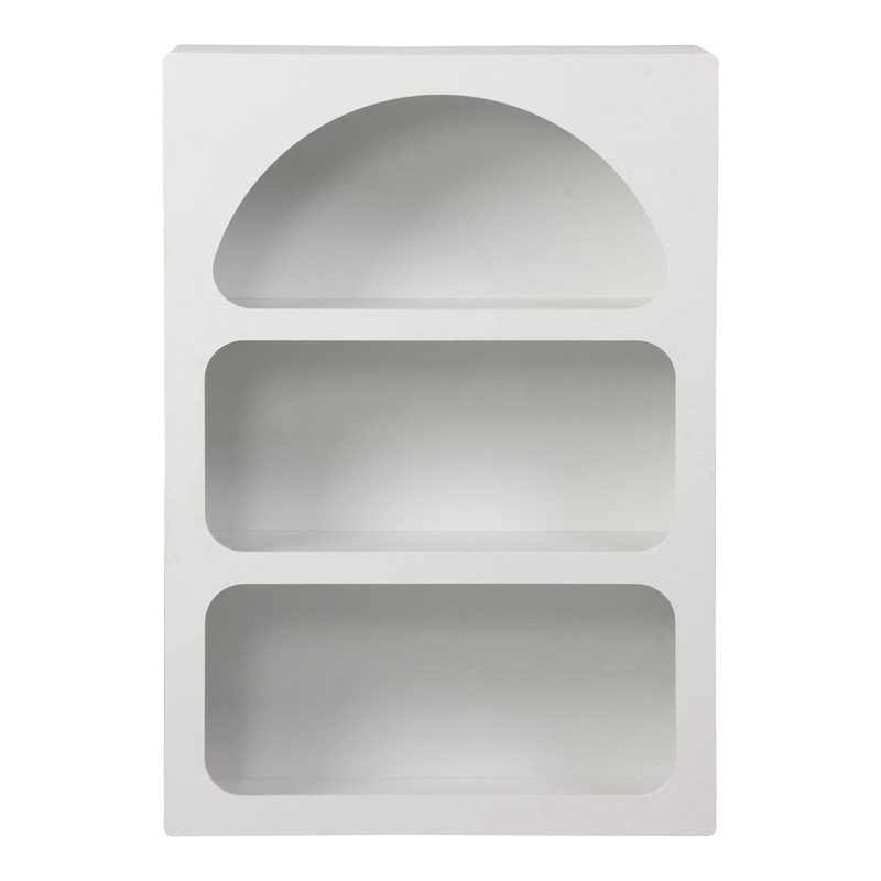 Bibliotekë Emersi pakoworld mdf në ngjyrë të bardhë 70x35x100cm