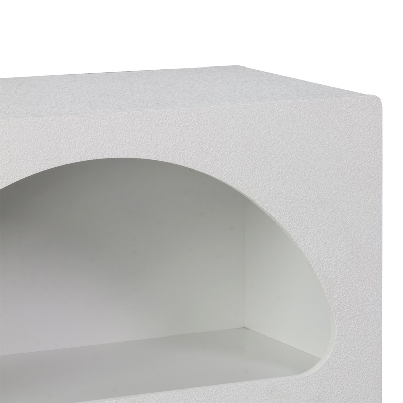 Bibliotekë Emersi pakoworld mdf në ngjyrë të bardhë 70x35x100cm