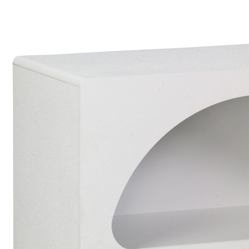 Bibliotekë Emersi pakoworld mdf në ngjyrë të bardhë 70x35x100cm
