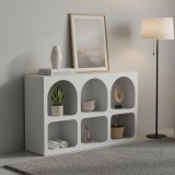 Bufe Emersi pakoworld me rafte mdf në ngjyrë të bardhë 120x35x76cm
