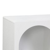 Bufe Emersi pakoworld me rafte mdf në ngjyrë të bardhë 120x35x76cm