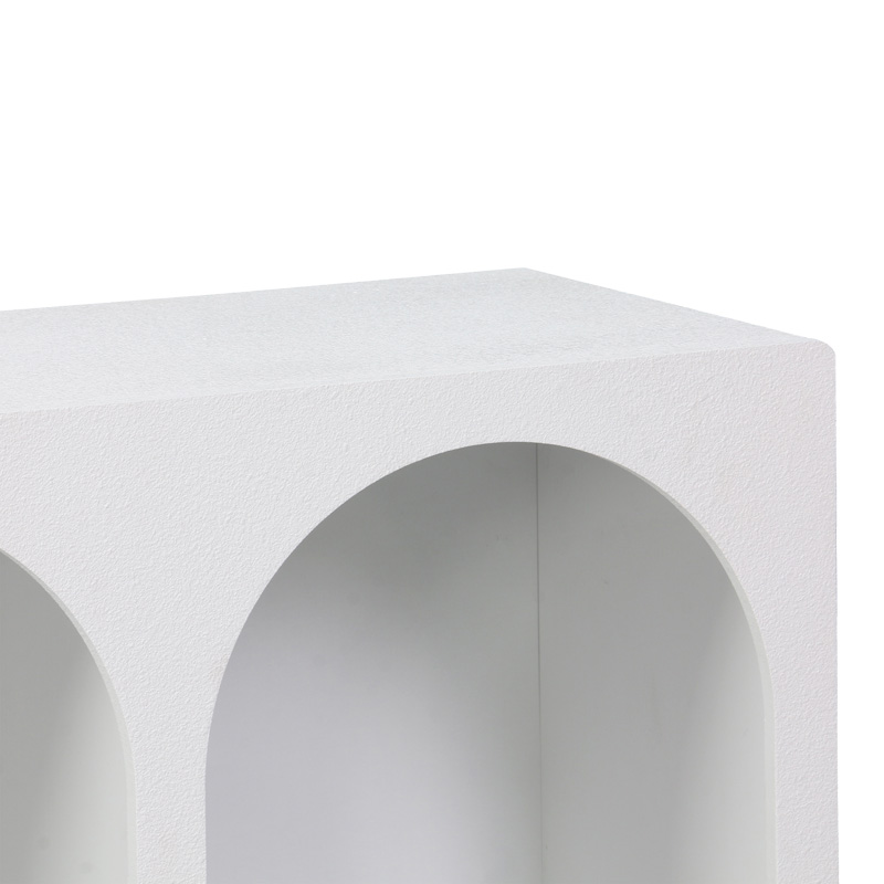 Bufe Emersi pakoworld me rafte mdf në ngjyrë të bardhë 120x35x76cm
