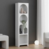 Bibliotekë Emersi pakoworld mdf në ngjyrë të bardhë 48x35x180cm