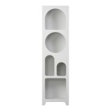 Bibliotekë Emersi pakoworld mdf në ngjyrë të bardhë 48x35x180cm