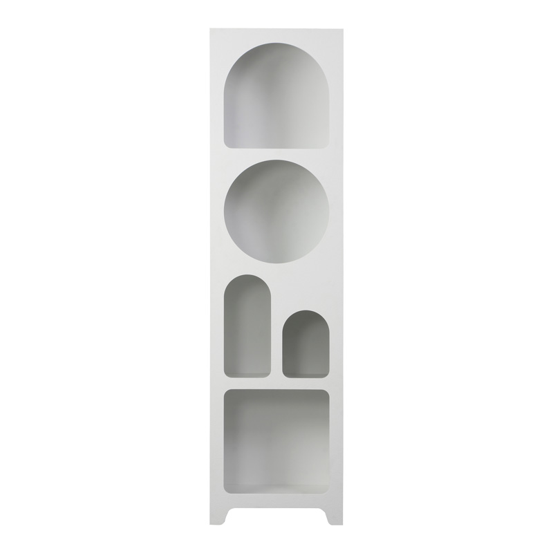 Bibliotekë Emersi pakoworld mdf në ngjyrë të bardhë 48x35x180cm