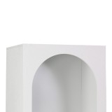 Bibliotekë Emersi pakoworld mdf në ngjyrë të bardhë 48x35x180cm