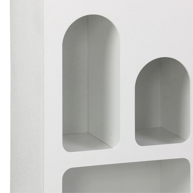 Bibliotekë Emersi pakoworld mdf në ngjyrë të bardhë 48x35x180cm
