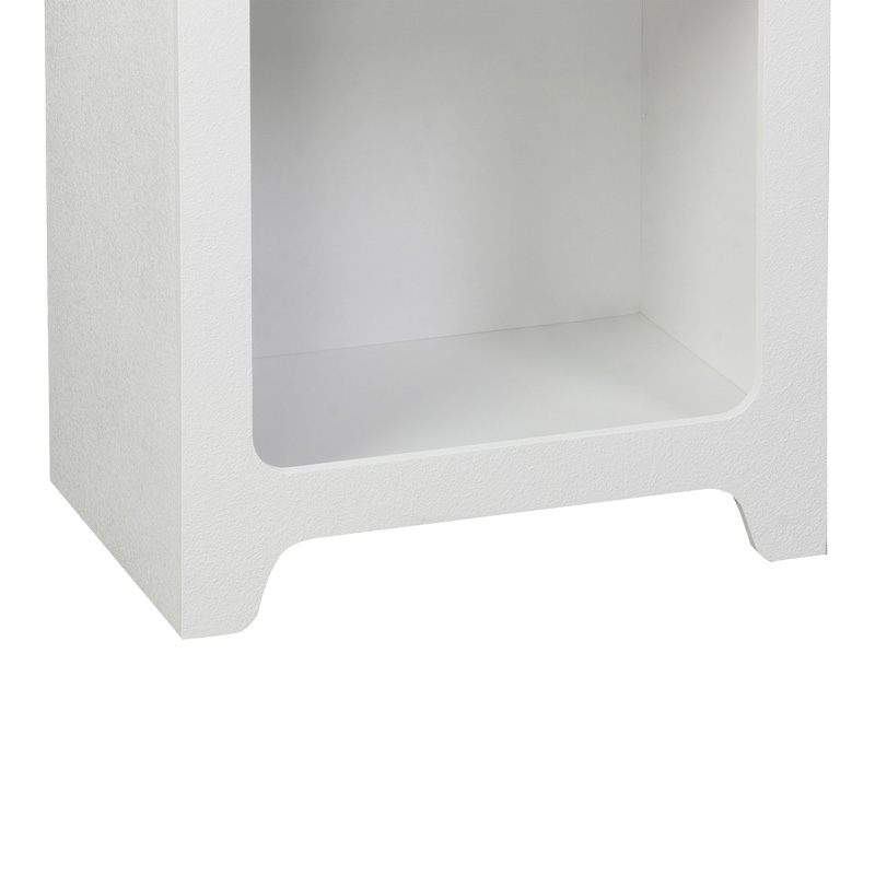 Bibliotekë Emersi pakoworld mdf në ngjyrë të bardhë 48x35x180cm