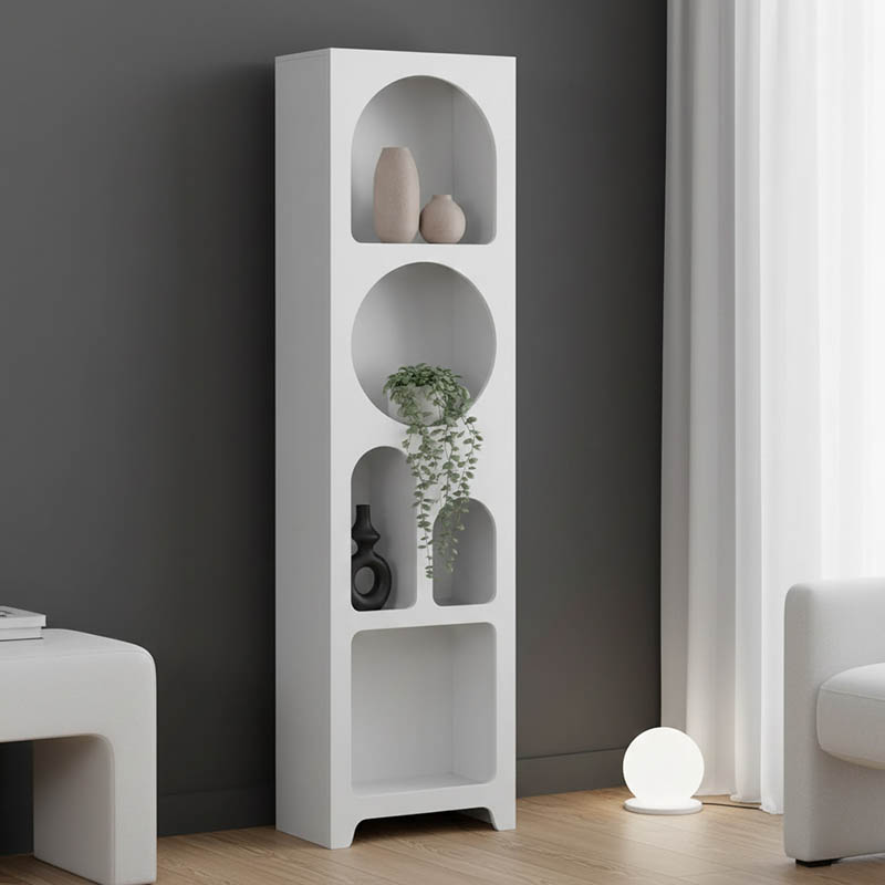 Bibliotekë Emersi pakoworld mdf në ngjyrë të bardhë 48x35x180cm