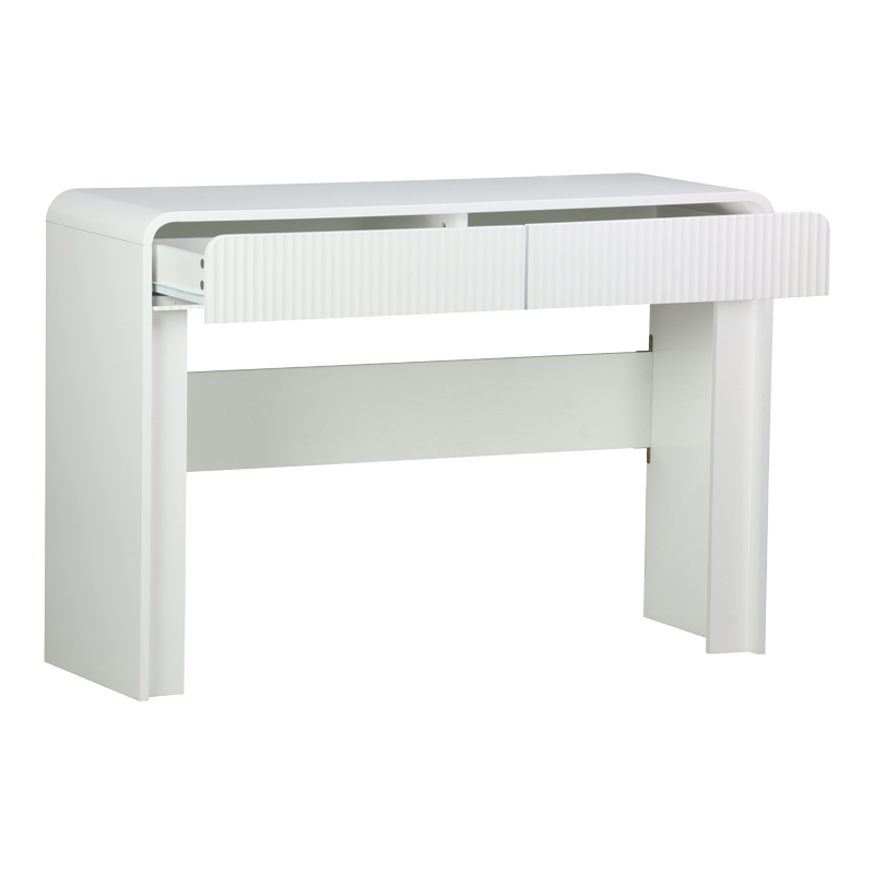Tavolinë konsolë Zaplen pakoworld mdf në ngjyrë të bardhë 110x38x75cm