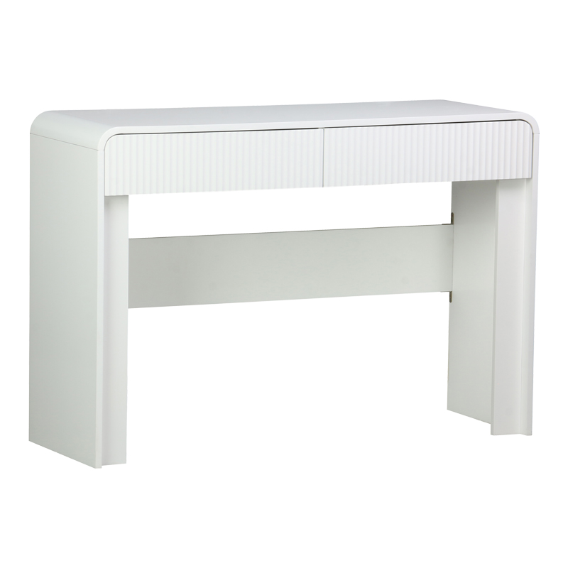 Tavolinë konsolë Zaplen pakoworld mdf në ngjyrë të bardhë 110x38x75cm