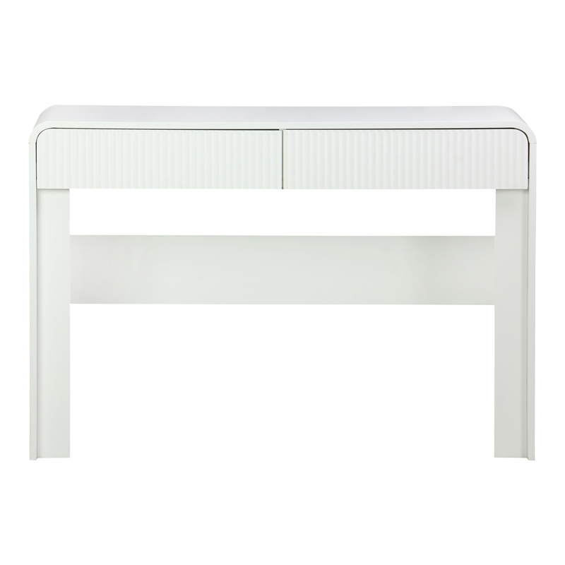 Tavolinë konsolë Zaplen pakoworld mdf në ngjyrë të bardhë 110x38x75cm
